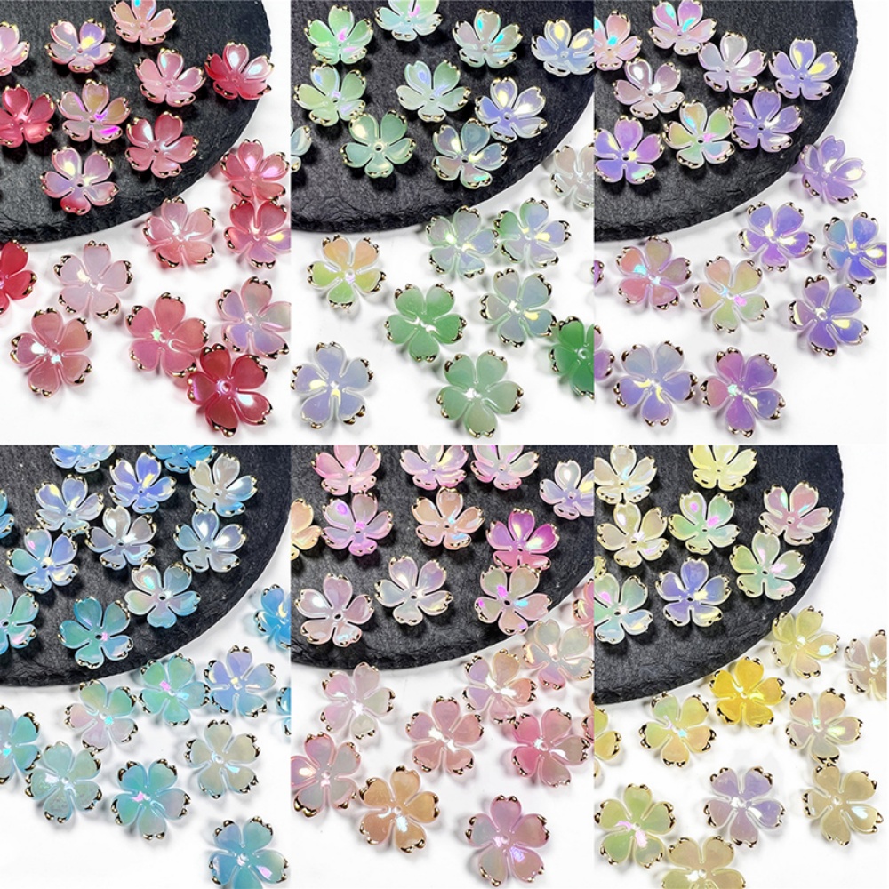 Resin Craft Projects - 50 adet/lot 19mm Akrilik Kiraz Çiçeği