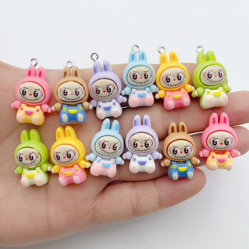 Resin Craft Projects - 10 adet Kawaii Tavşan Çilek Evi