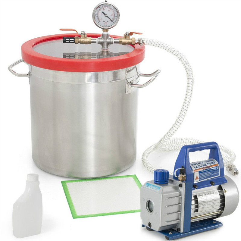 Vacuum Chamber Small - 220V RS-1 döner kanatlı vakum pompası