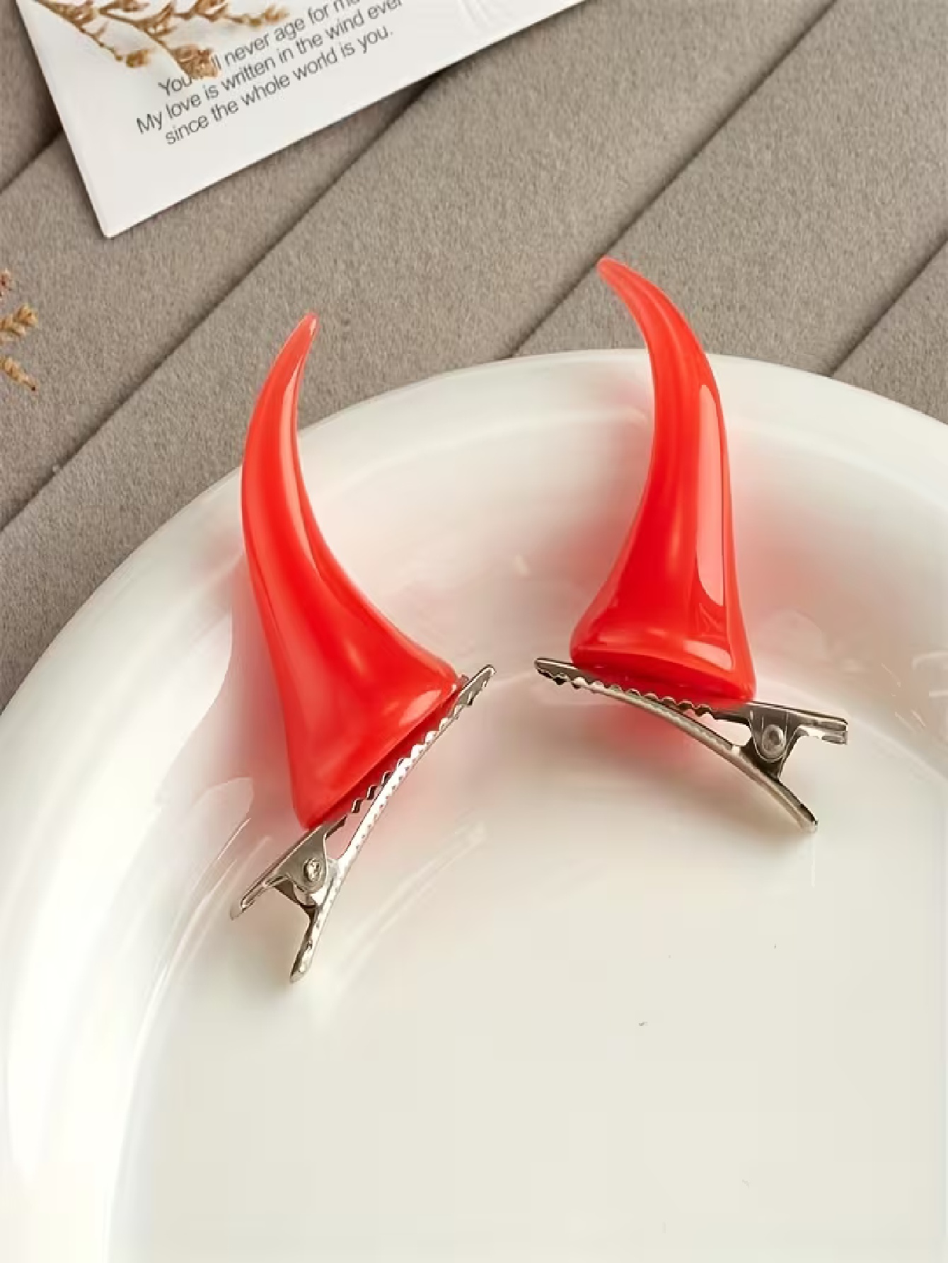 2 parçalı set, kırmızı boynuzl - Resin Craft Ideas incelemesi ve fiyatı