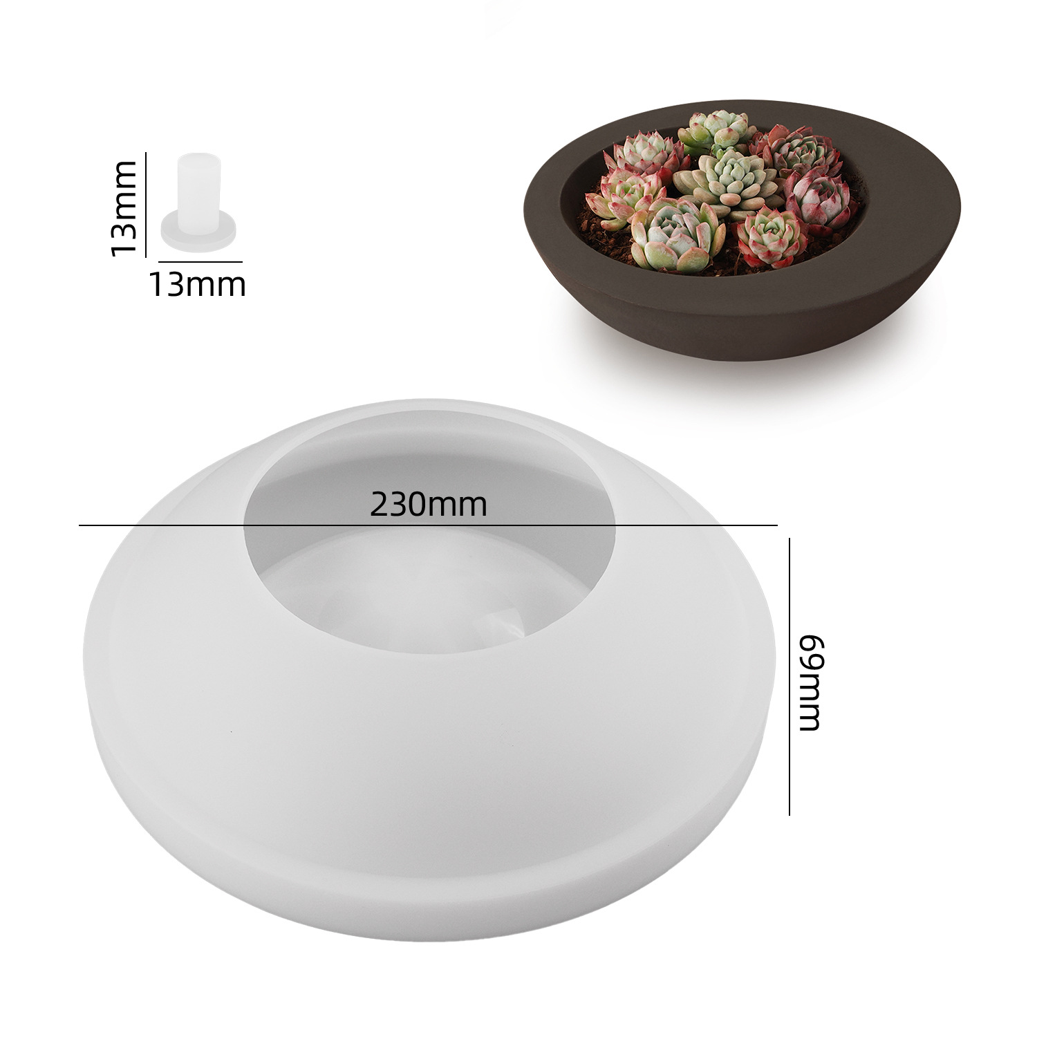 1 adet Düzensiz Yuvarlak Kase  - Coaster Mold Round incelemesi ve fiyatı