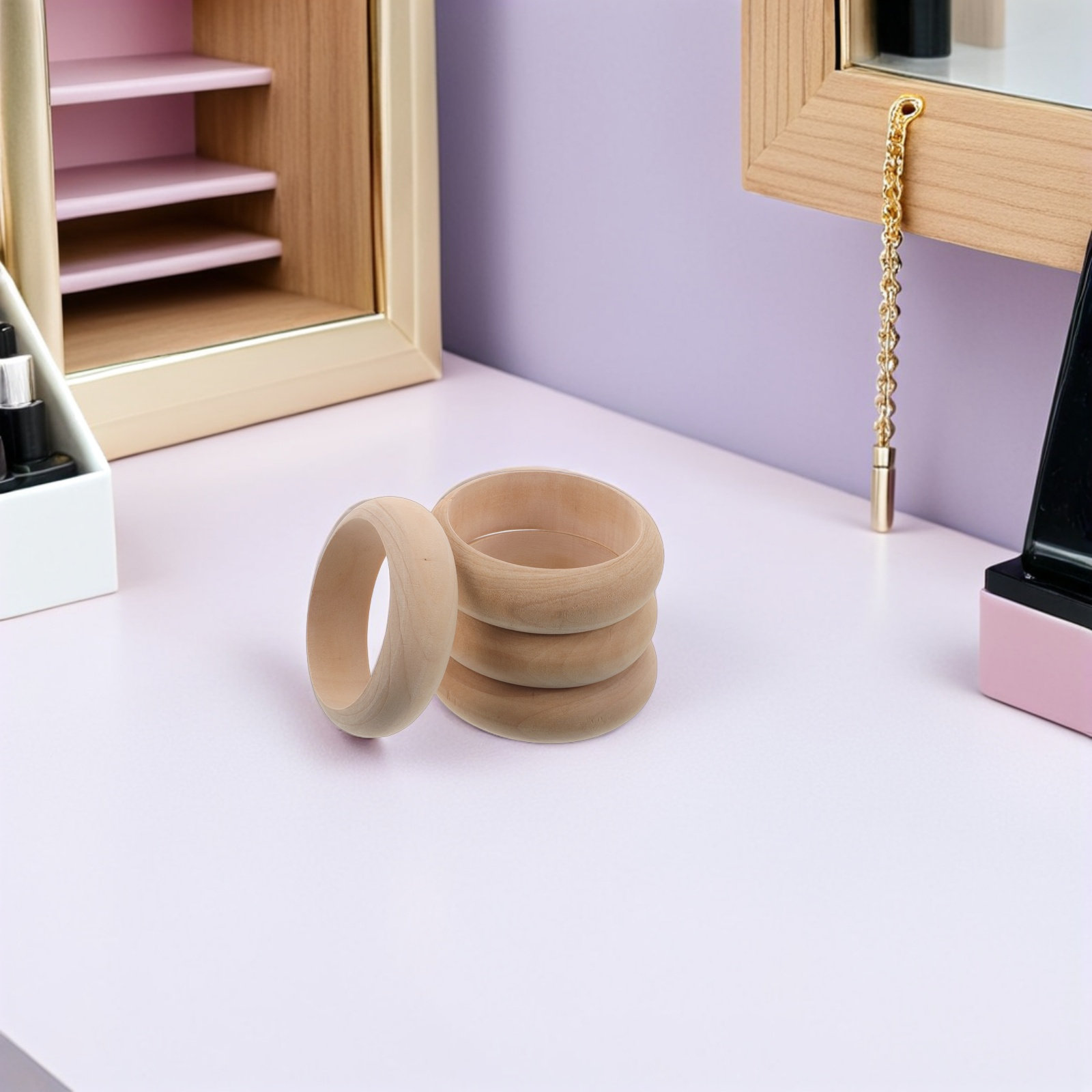 4 Adet Doğal Ahşap Bilezik, İş - Wood Ring Blank incelemesi ve fiyatı
